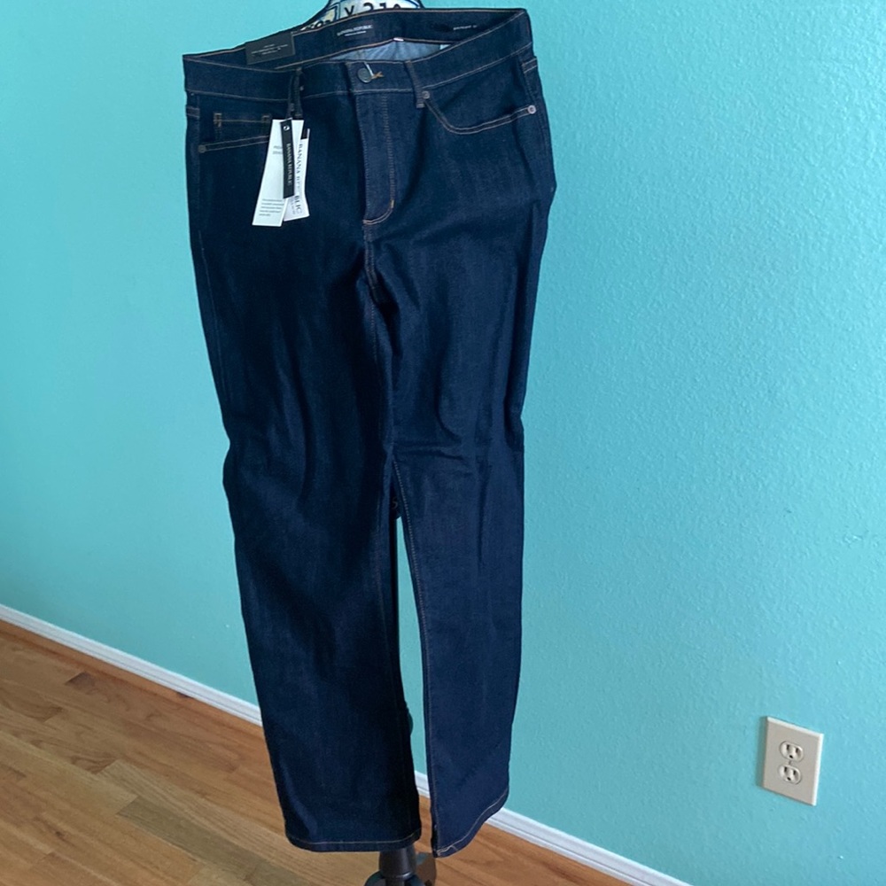 Dark denim jeans